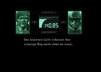 Metal Gear Solid (PAL Version) (Germany) Screenshot 1